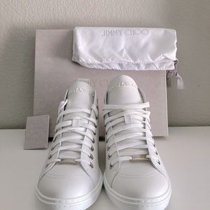 Jimmy Choo Calf Leather High Top Trainers